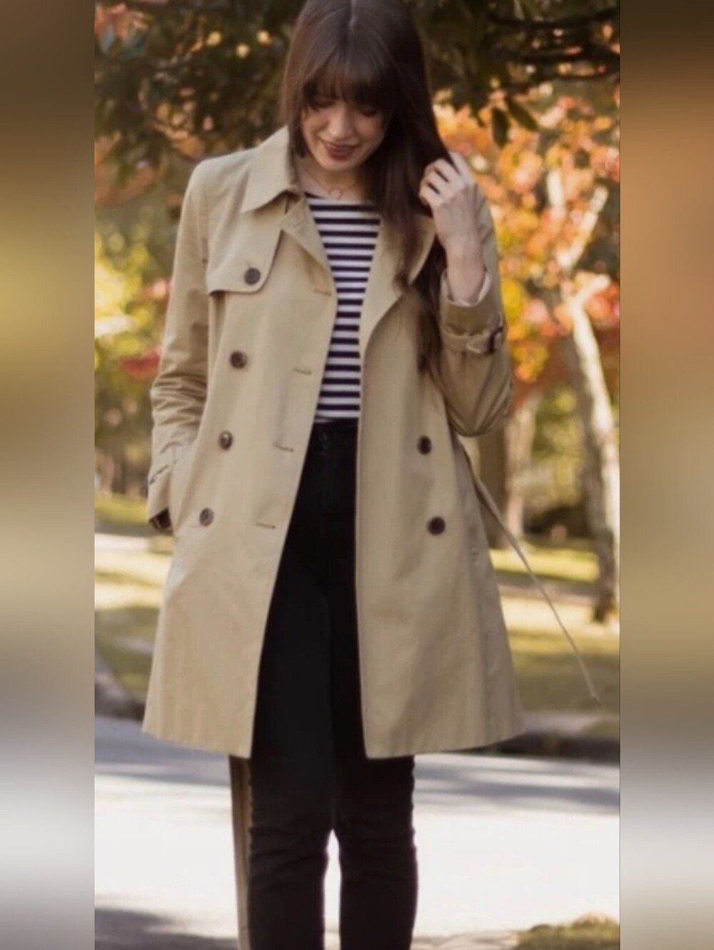 J. Crew Double-Breasted Tan Trench Coat